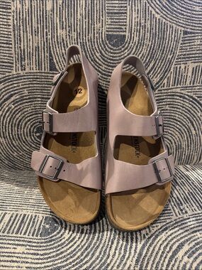 Birkenstock Lavender Pink Two-Strap Slingback Sandals